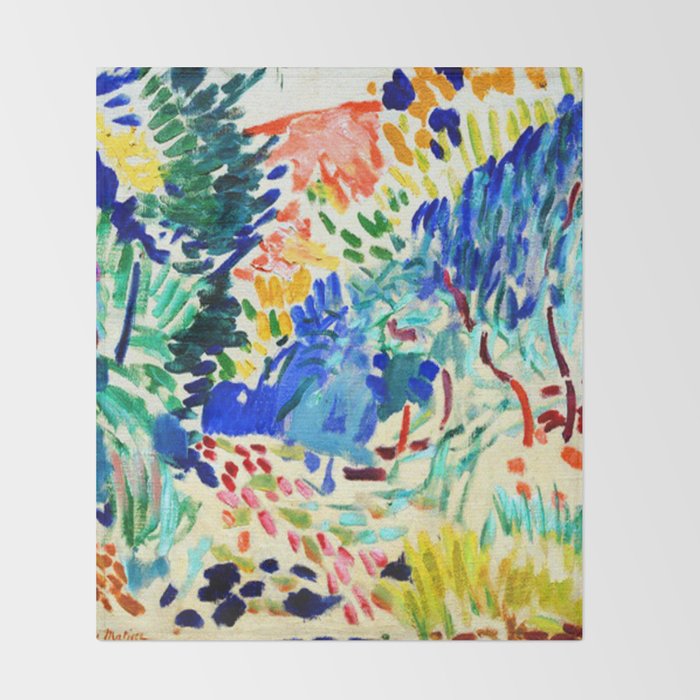 Henri Matisse Landscape at Collioure Throw Blanket Gallery Image 2