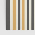 Vertical Stripes Muted Gold and Charcoal Variable Retro Modern Stripe Pattern Poster Gallery Image 3