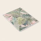 Bali  Pink Jungle Watercolour Palm and Monstera Leaves  Notebook Gallery Image 3