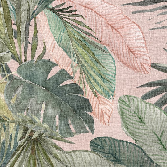 Bali  Pink Jungle Watercolour Palm and Monstera Leaves  Coffee Mug Gallery Image 2