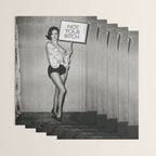 Not Your Bitch, Black and White Vintage Art Wrapping Paper Gallery Image 3