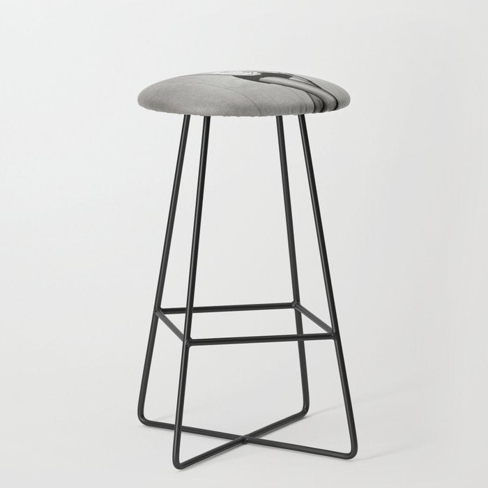 Not Your Bitch, Black and White Vintage Art Stool Gallery Image 1