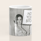 Not Your Bitch, Black and White Vintage Art Coffee Mug Gallery Image 4