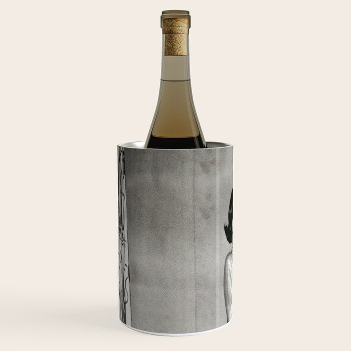 Not Your Bitch, Black and White Vintage Art Wine Chiller Gallery Image 2