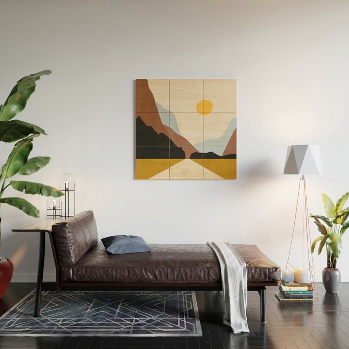 Minimal Art Landscape 9 Wood Wall Art Gallery Image 2