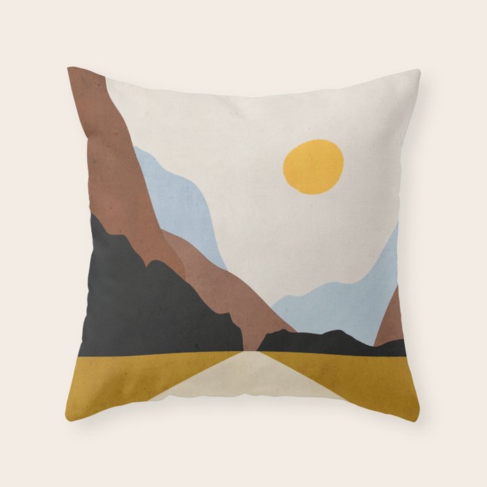 Minimal Art Landscape 9 Throw Pillow Gallery Image 6