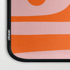 Mid Century Modern Piquet Minimalist Retro Abstract Pattern in Contemporary Orange and Pink Laptop Sleeve Gallery Image 3