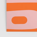 Mid Century Modern Piquet Minimalist Retro Abstract Pattern in Contemporary Orange and Pink Poster Gallery Image 3