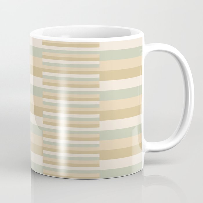 Mixed Stripes Pattern XXII Natural Boho Coffee Mug Gallery Image 1
