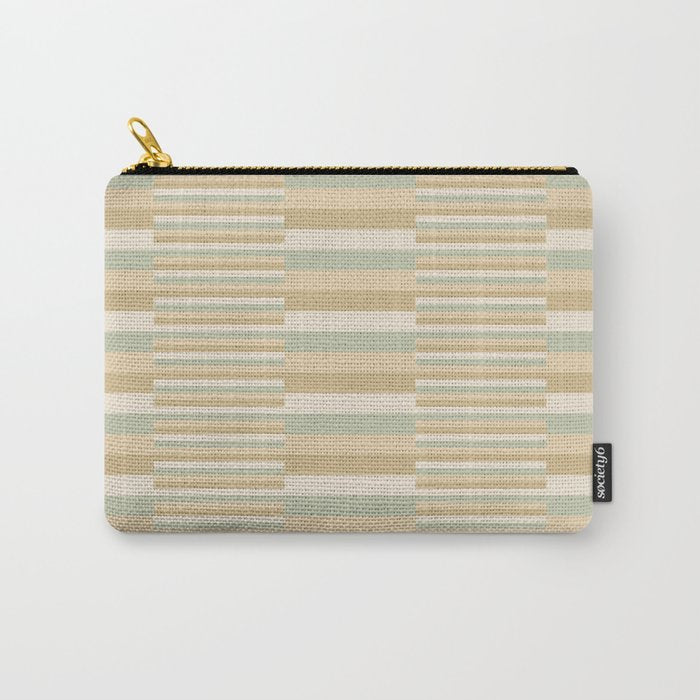 Mixed Stripes Pattern XXII Natural Boho Carry All Pouch Gallery Image 1