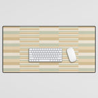 Mixed Stripes Pattern XXII Natural Boho Desk Mat Gallery Image 1