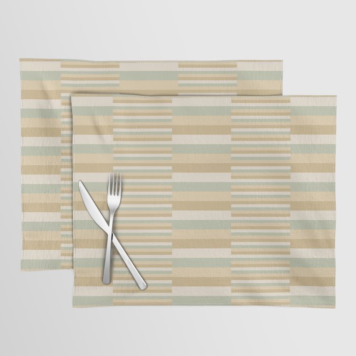 Mixed Stripes Pattern XXII Natural Boho Placemat Gallery Image 1