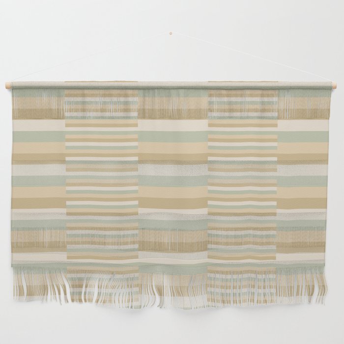Mixed Stripes Pattern XXII Natural Boho Wall Hanging Gallery Image 1