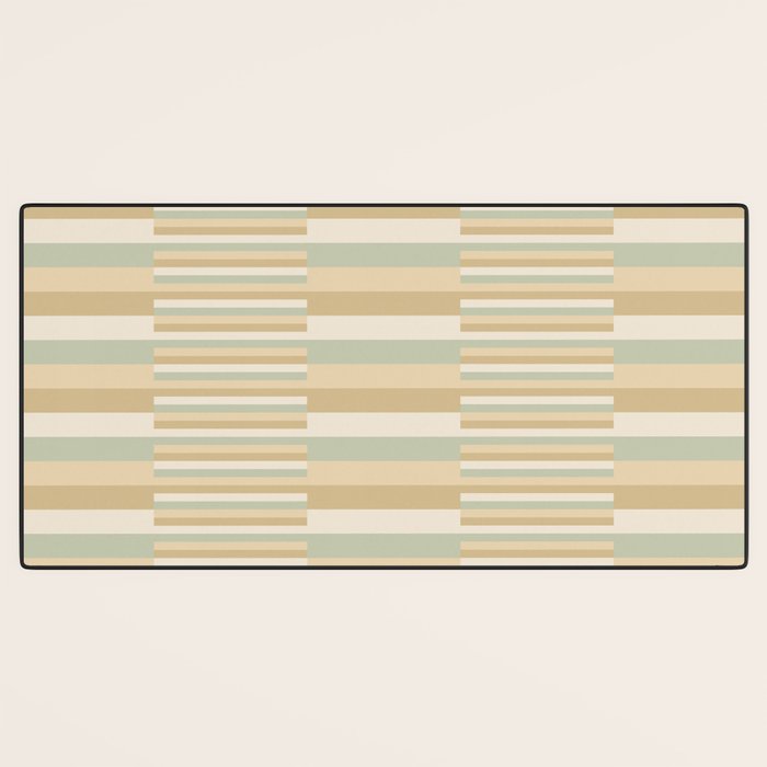 Mixed Stripes Pattern XXII Natural Boho Desk Mat Gallery Image 3