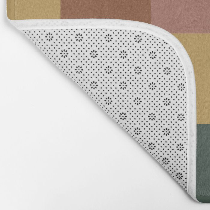Bold Retro Checks Pattern - Large XI Bath Mat Gallery Image 2