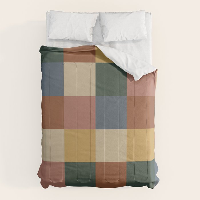Bold Retro Checks Pattern - Large XI Comforter Gallery Image 1