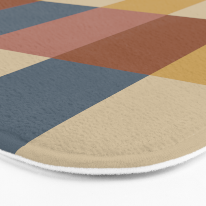 Bold Retro Checks Pattern - Large XI Bath Mat Gallery Image 3