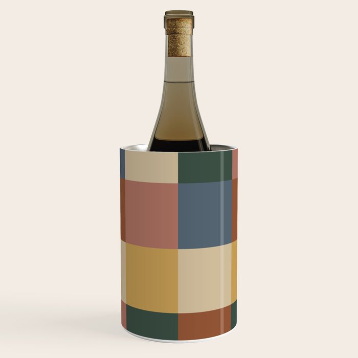 Bold Retro Checks Pattern - Large XI Wine Chiller Gallery Image 1