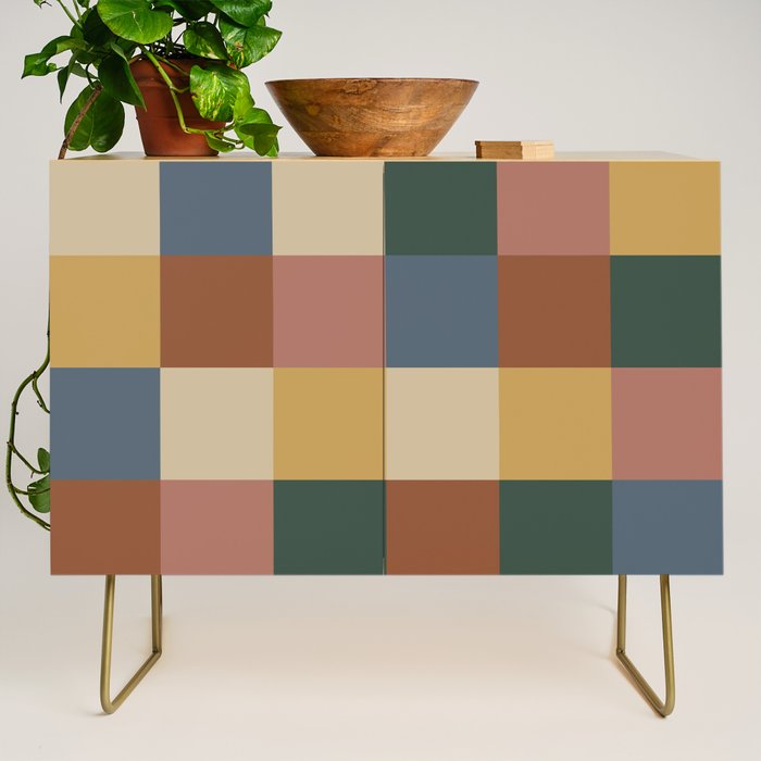 Bold Retro Checks Pattern - Large XI Credenza Gallery Image 1