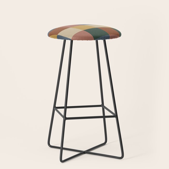 Bold Retro Checks Pattern - Large XI Stool Gallery Image 1