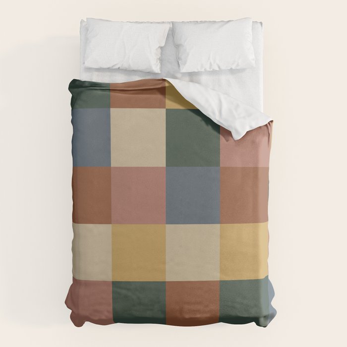 Bold Retro Checks Pattern - Large XI Duvet Cover Gallery Image 1