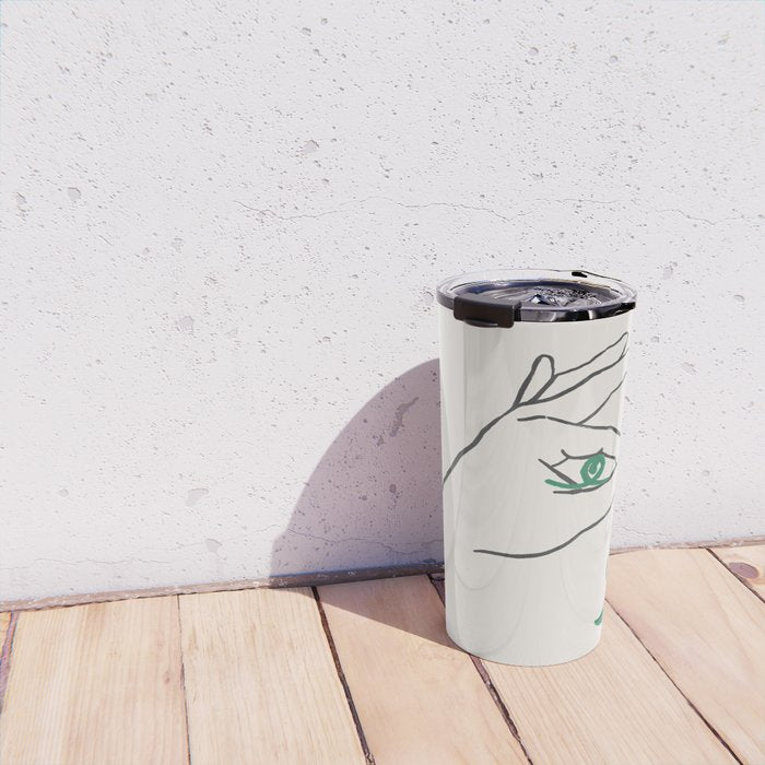 Lady green Travel Mug Gallery Image 4