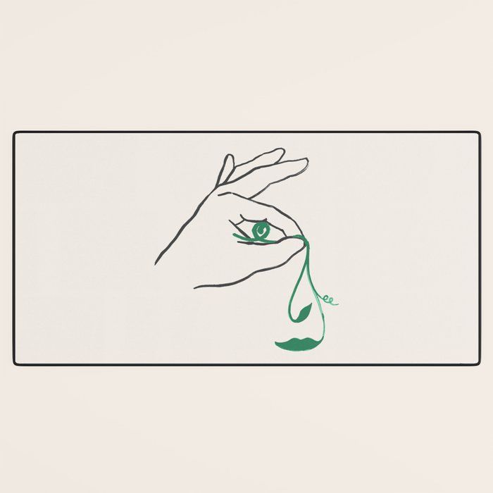 Lady green Desk Mat Gallery Image 3