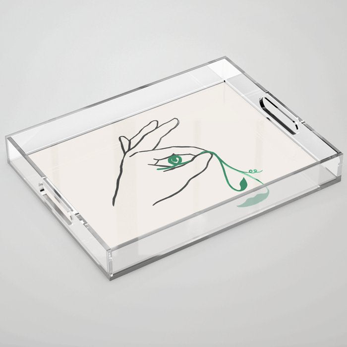 Lady green Acrylic Tray Gallery Image 1