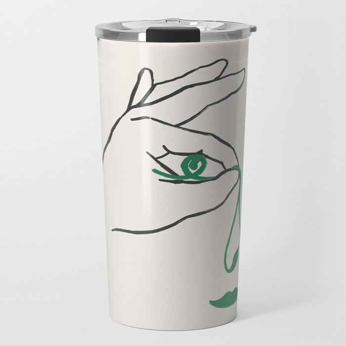 Lady green Travel Mug Gallery Image 1