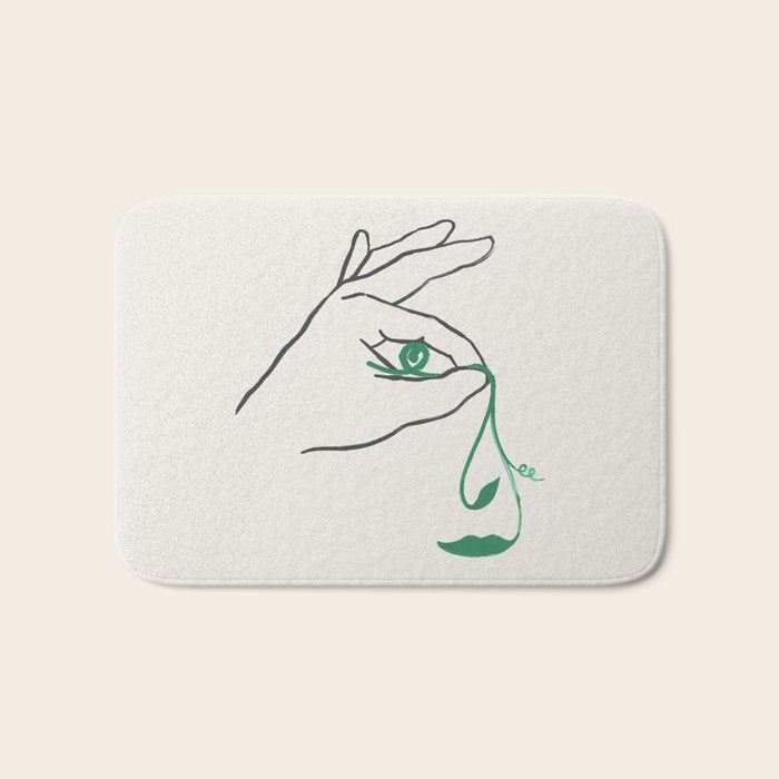 Lady green Bath Mat Gallery Image 1