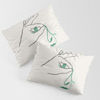Lady green Pillow Sham Gallery Image 3