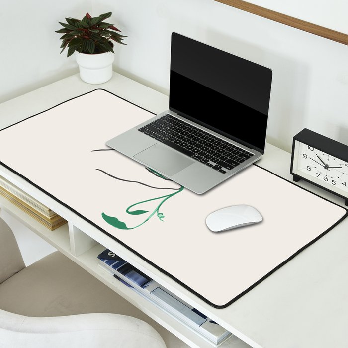 Lady green Desk Mat Gallery Image 2