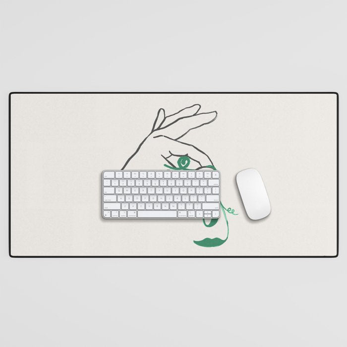 Lady green Desk Mat Gallery Image 1