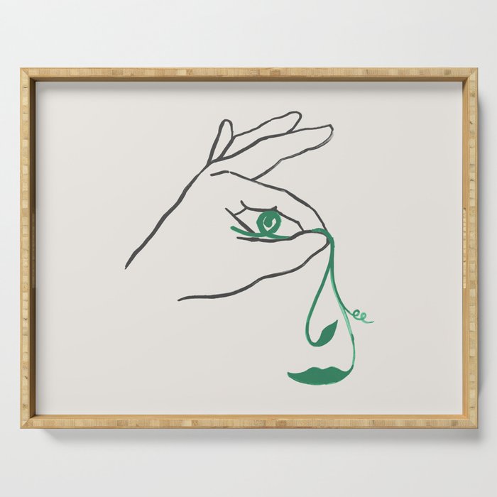 Lady green Serving Tray Gallery Image 1