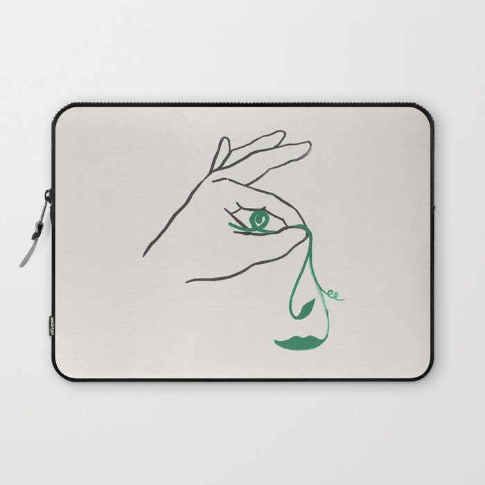 Lady green Laptop Sleeve Gallery Image 1