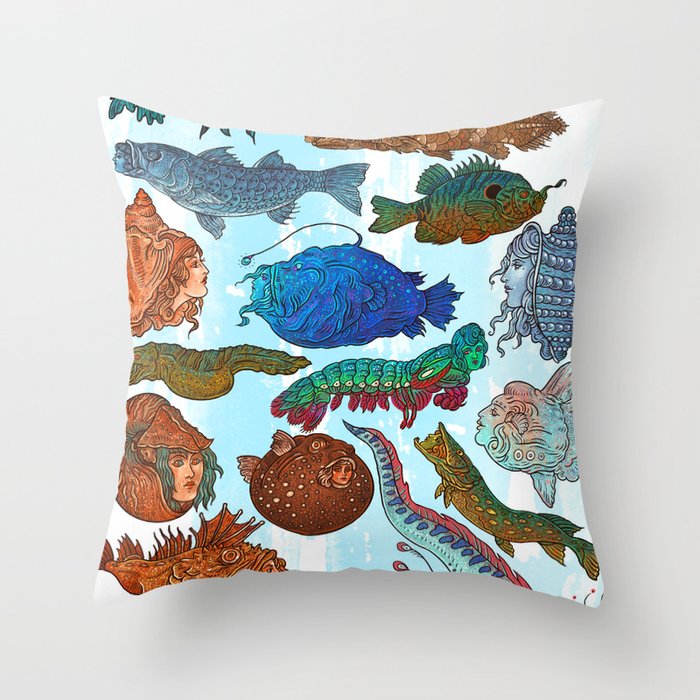 Reverse Mermaids 2021 Throw Pillow Gallery Image 6