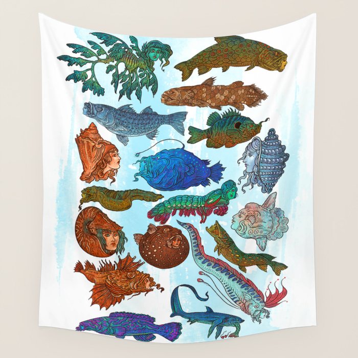 Reverse Mermaids 2021 Wall Tapestry Gallery Image 1