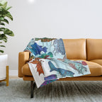 Reverse Mermaids 2021 Throw Blanket Gallery Image 1