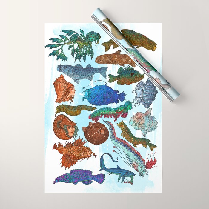Reverse Mermaids 2021 Wrapping Paper Gallery Image 1