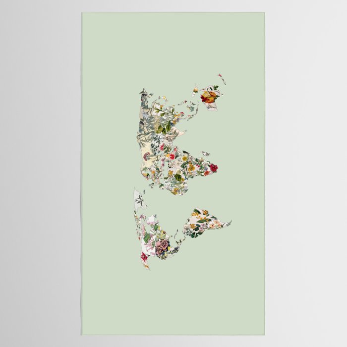 Vintage Botanical World Green Tablecloth Gallery Image 2