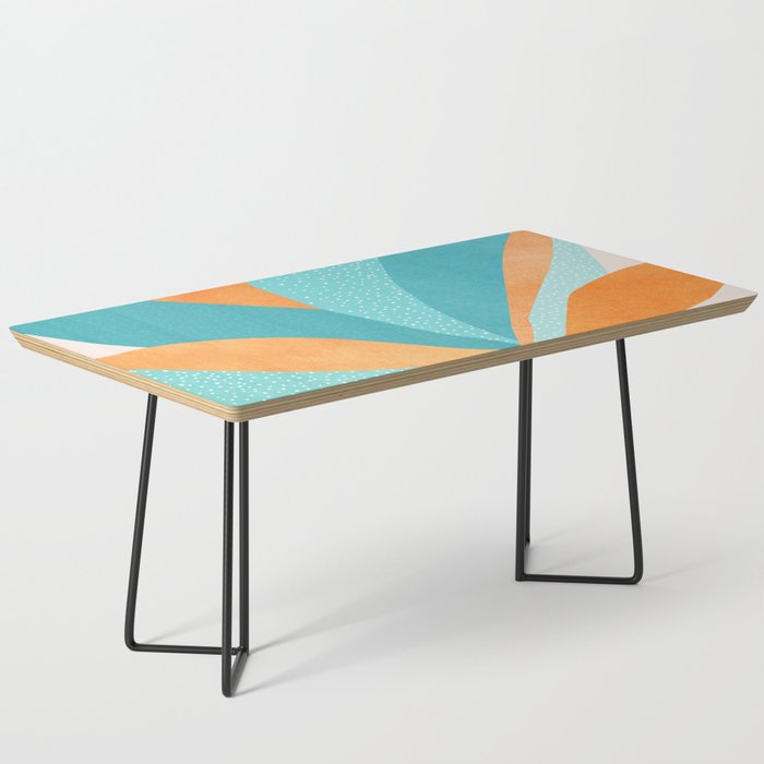 Abstract Tropics in Orange and Blue Coffee Table Gallery Image 1