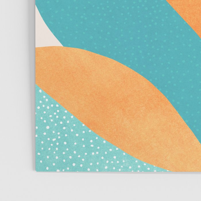 Abstract Tropics in Orange and Blue Poster Gallery Image 3