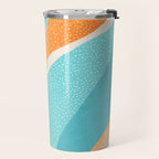 Abstract Tropics in Orange and Blue Travel Mug Gallery Image 2