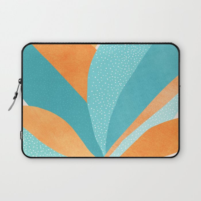 Abstract Tropics in Orange and Blue Laptop Sleeve Gallery Image 1