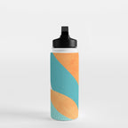 Abstract Tropics in Orange and Blue Water Bottle Gallery Image 3