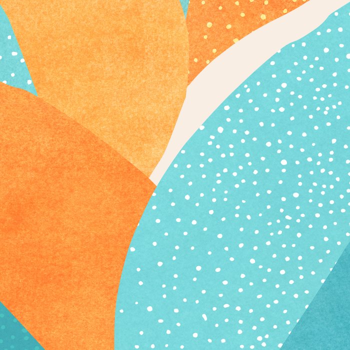 Abstract Tropics in Orange and Blue Coffee Mug Gallery Image 2