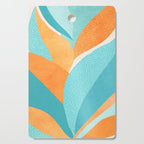 Abstract Tropics in Orange and Blue Cutting Board Gallery Image 1