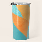 Abstract Tropics in Orange and Blue Travel Mug Gallery Image 3