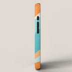 Abstract Tropics in Orange and Blue iPhone Case Gallery Image 2