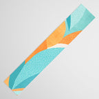 Abstract Tropics in Orange and Blue Table Runner Gallery Image 3